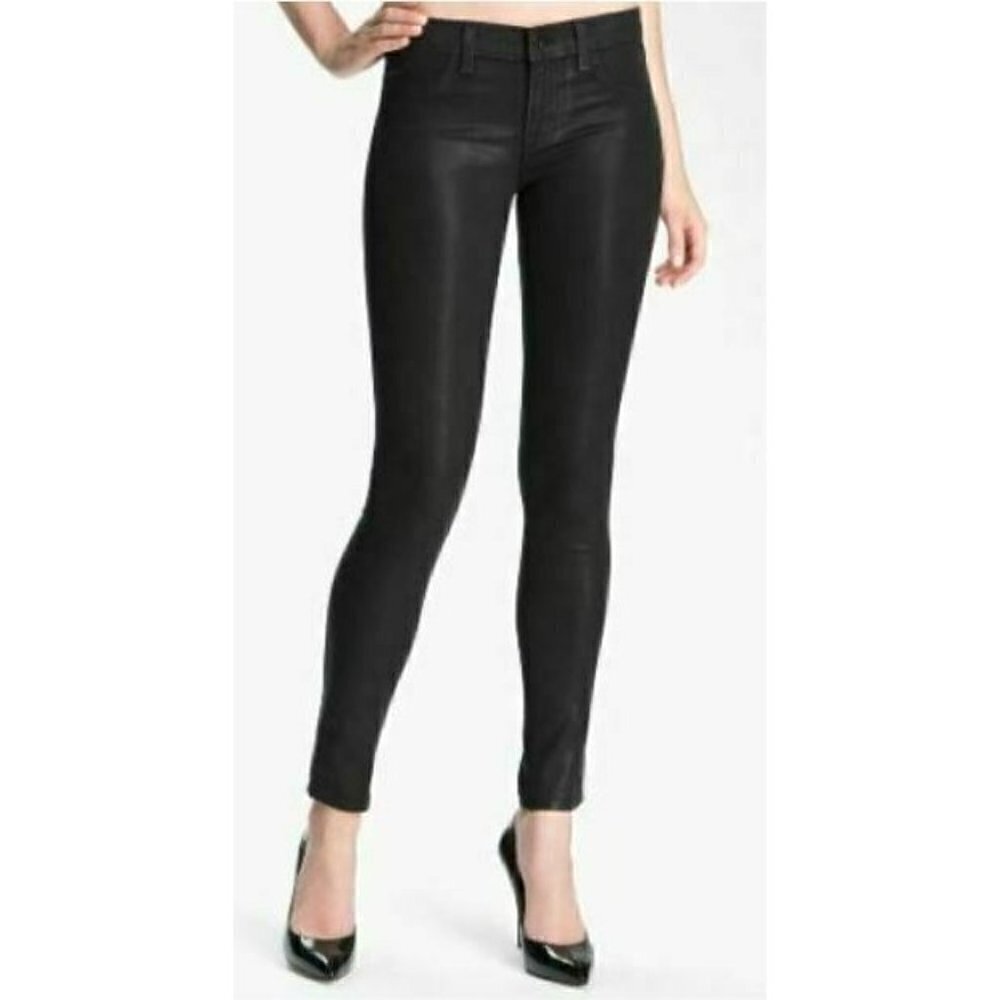J Brand 901 Super Skinny Jeans Jeggings Coat Steal Black Stretch Size 28 Womens